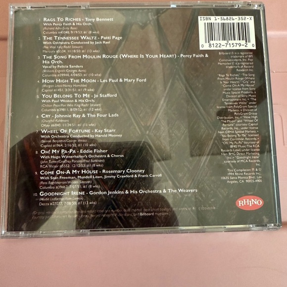 Billboard Pop Memories | 1950-1954 | Vintage CD - Picture 3 of 3